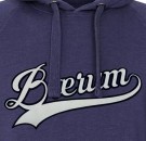 Bærum Basket hettegenser - blåmelert thumbnail