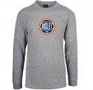 Bislet langermet t-skjorte - gråmelert thumbnail