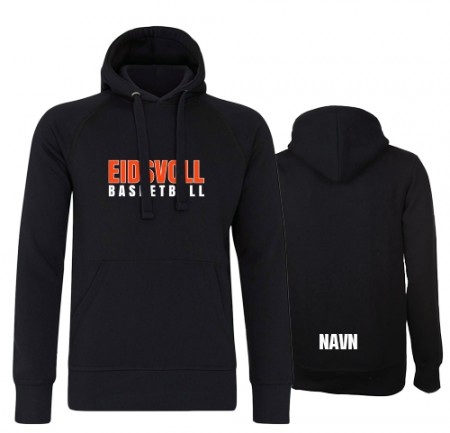 Eidsvoll Basketball hettegenser - sort