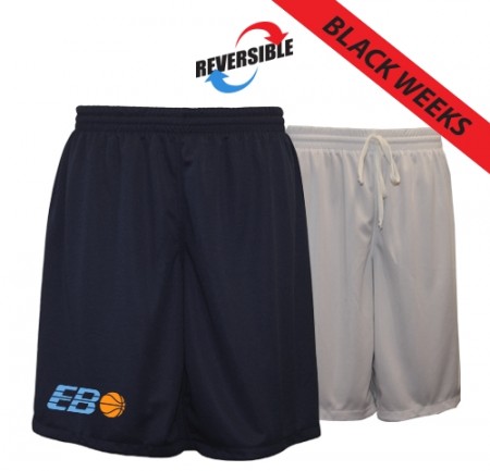 EB-85 vendbar treningsshorts - navy blå