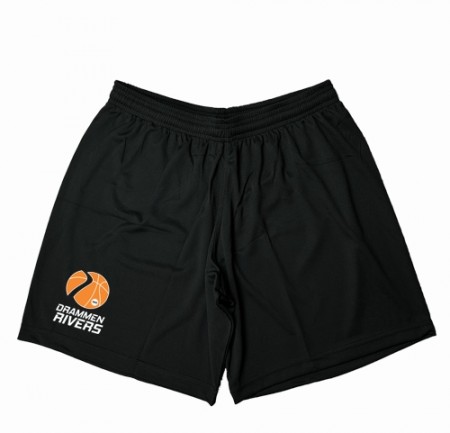 Drammen Rivers enkel treningsshorts, sort - jente/dame modell