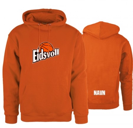 Eidsvoll hettegenser - YOU - oransje