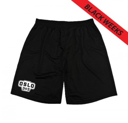 Oslo 3x3 enkel treningsshorts, sort - jente/dame modell