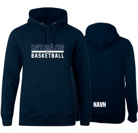 Høybråten hettegenser - navy blå
