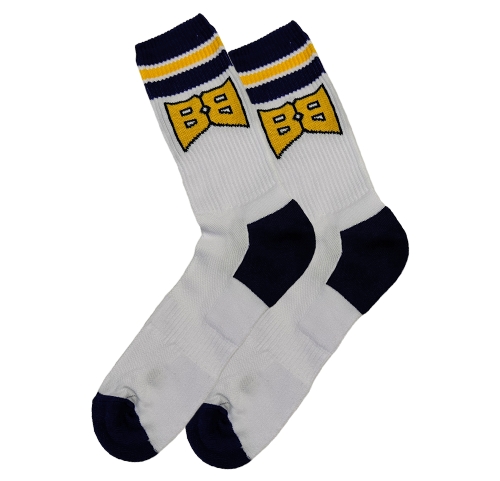 Spesialdesignet klubbstrømpe.